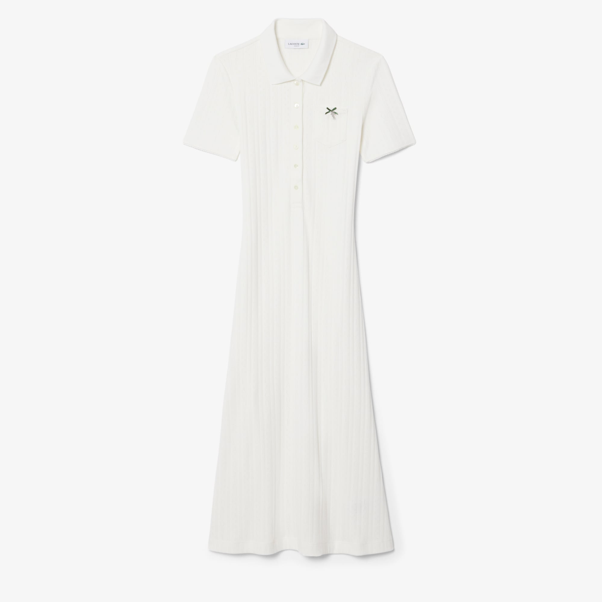Đầm Polo Lacoste Nữ Ôm Dáng Chất Liệu Pointelle