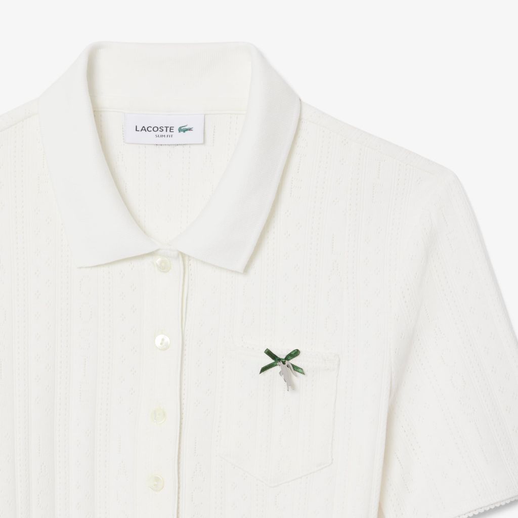 Đầm Polo Lacoste Nữ Ôm Dáng Chất Liệu Pointelle