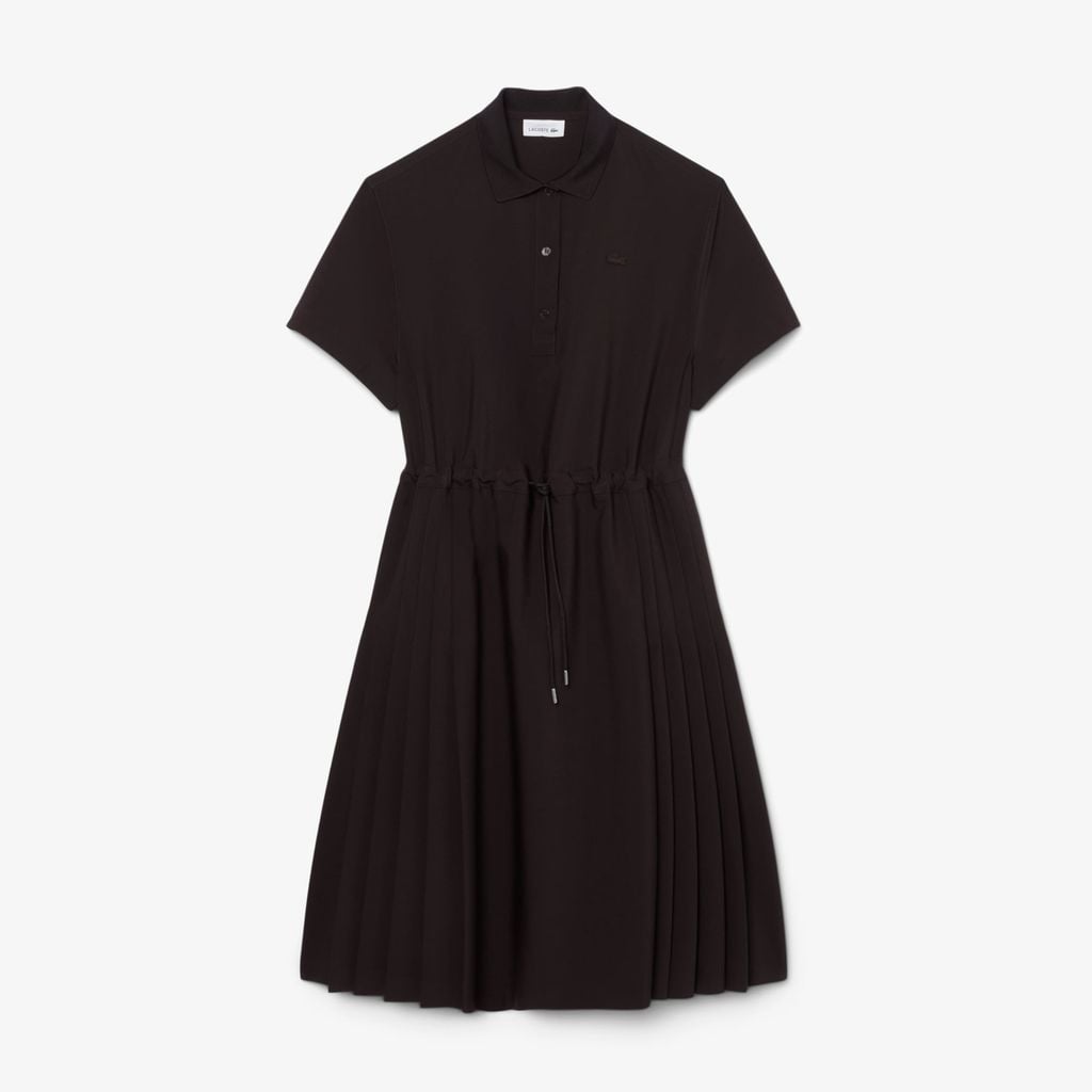 Đầm Polo Lacoste Nữ Dáng Chữ A Chất Liệu Pha Len Xếp Ly