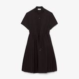 Đầm Polo Lacoste Nữ Dáng Chữ A Chất Liệu Pha Len Xếp Ly