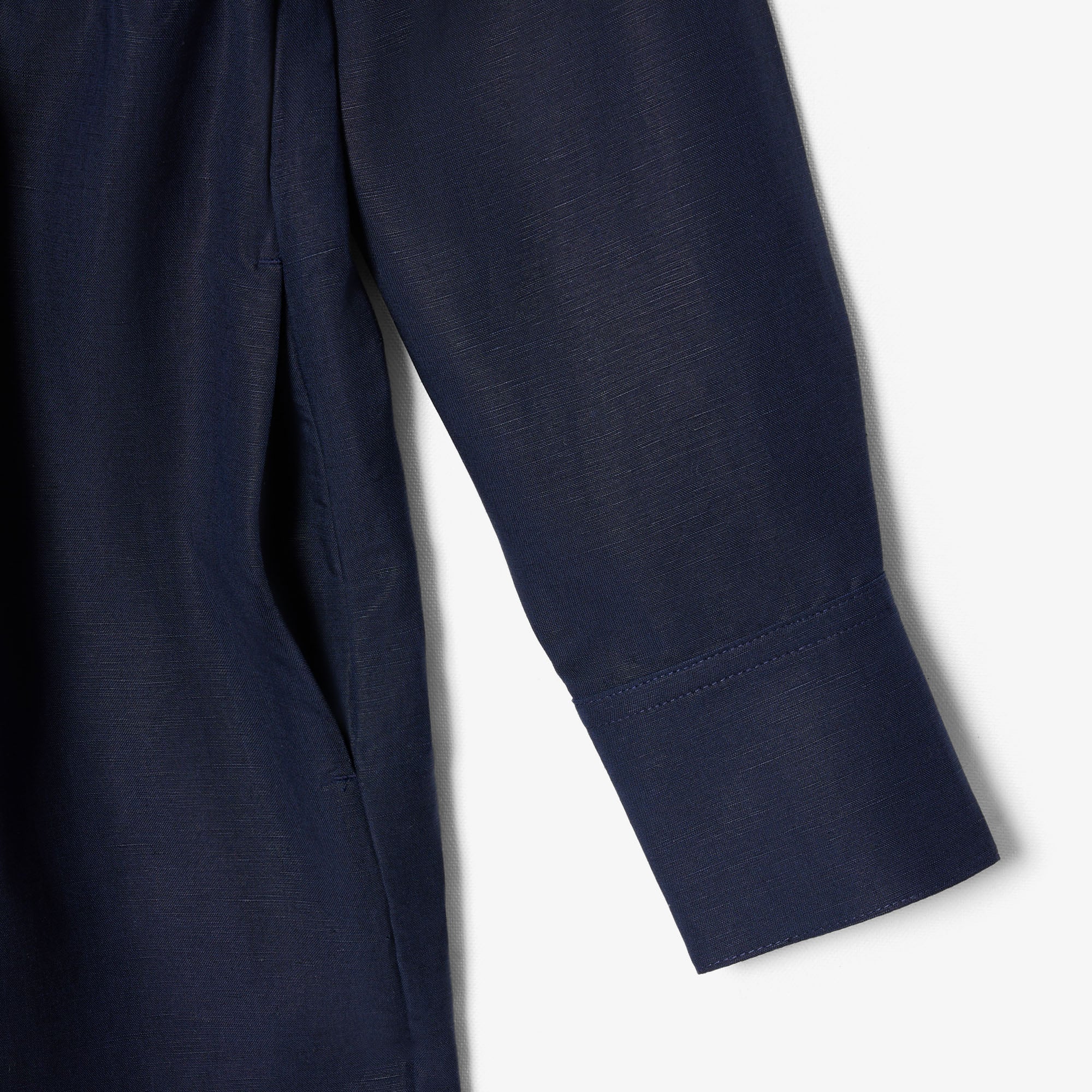 Đầm Sơ Mi Lacoste Nữ Dáng Oversize Chất Liệu Pha Linen