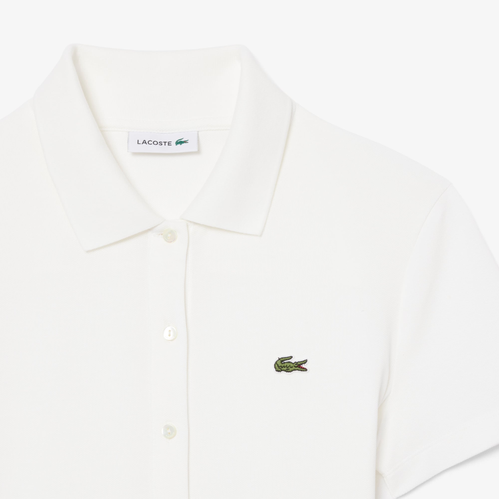 Đầm Polo Lacoste Nữ Dáng Suông Chất Liệu Piqué Co Giãn Xếp Ly