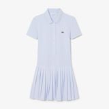 Đầm Polo Lacoste Nữ Dáng Suông Chất Liệu Piqué Co Giãn Xếp Ly
