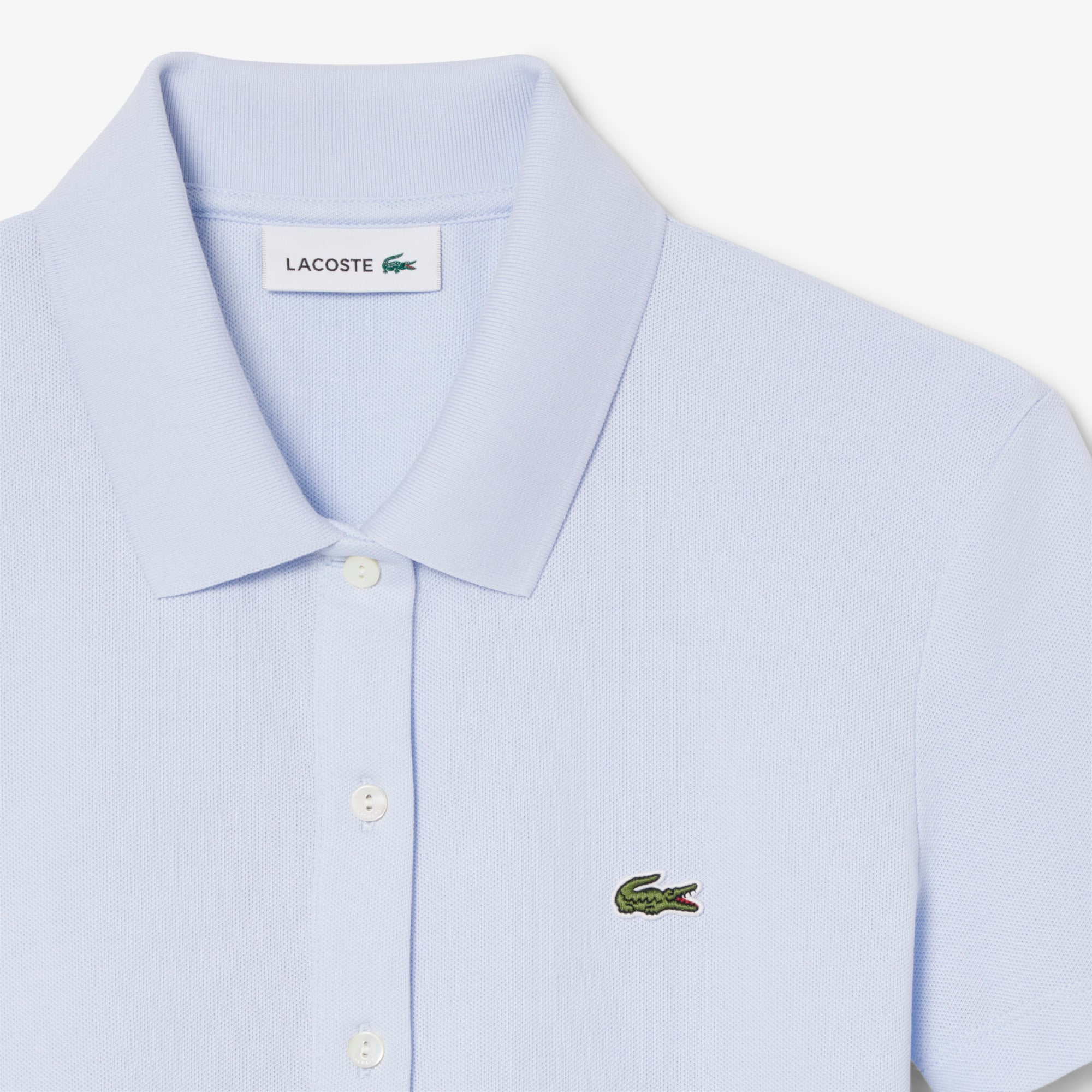 Đầm Polo Lacoste Nữ Dáng Suông Chất Liệu Piqué Co Giãn Xếp Ly