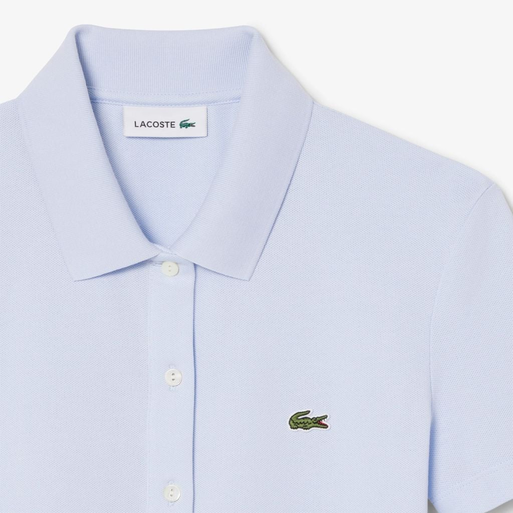 Đầm Polo Lacoste Nữ Dáng Suông Chất Liệu Piqué Co Giãn Xếp Ly