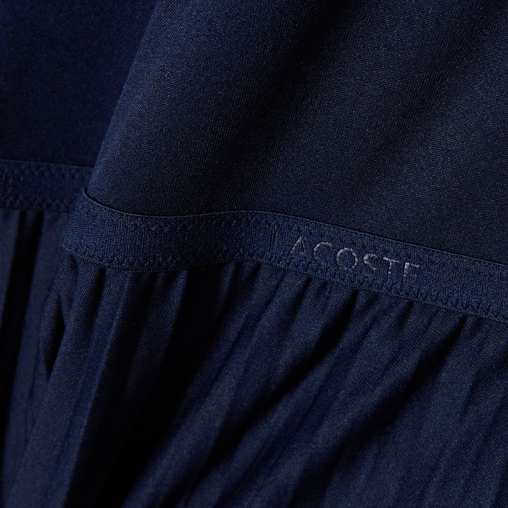 Đầm Dài Lacoste Nữ Dáng Suông Xếp Ly Không Tay
