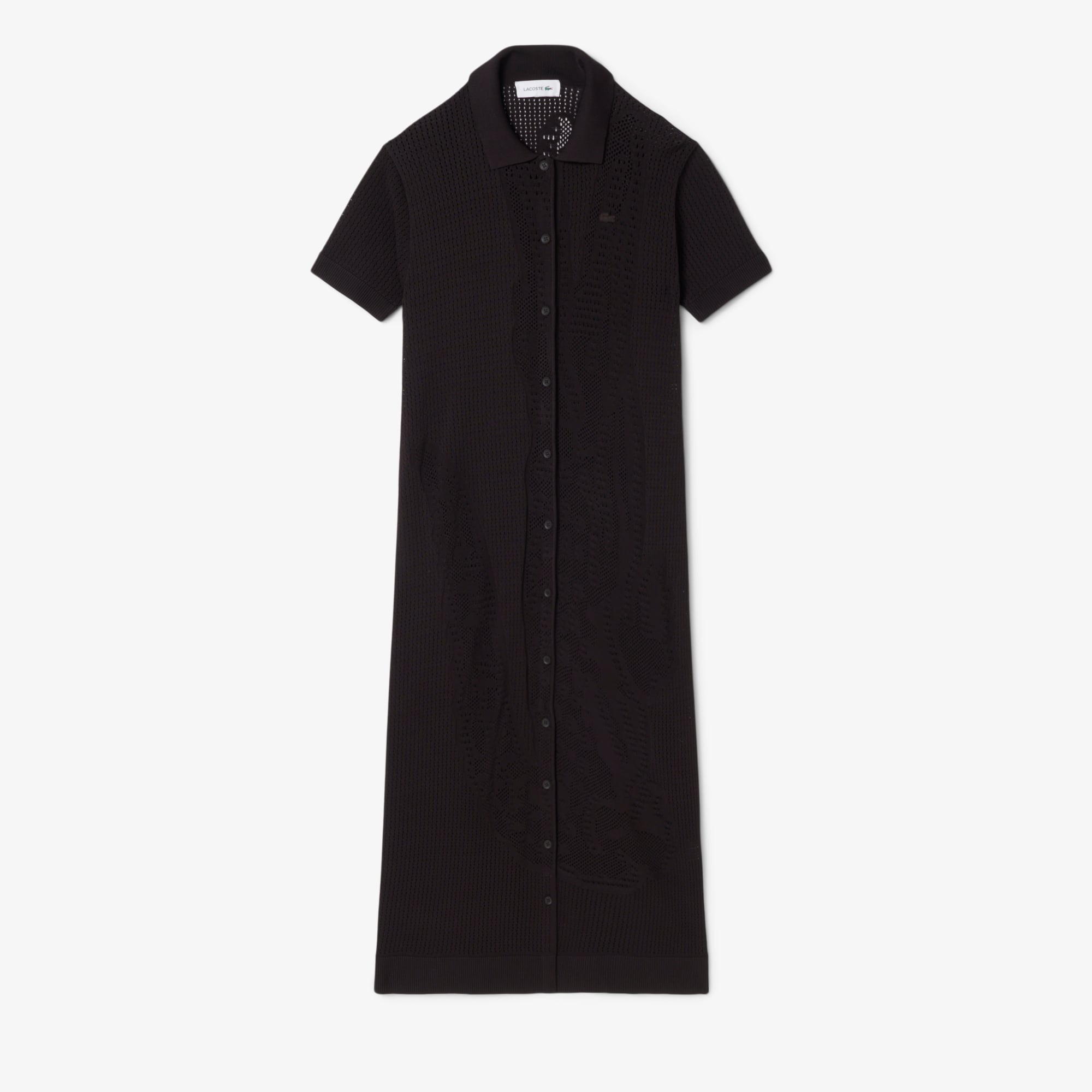Đầm Polo Lacoste Nữ Họa Tiết Đan Móc