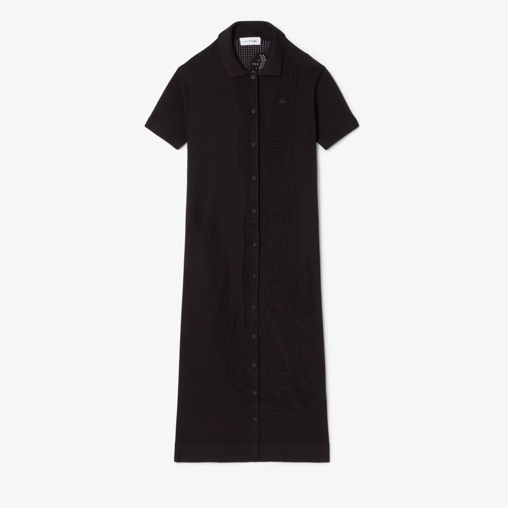 Đầm Polo Lacoste Nữ Họa Tiết Đan Móc