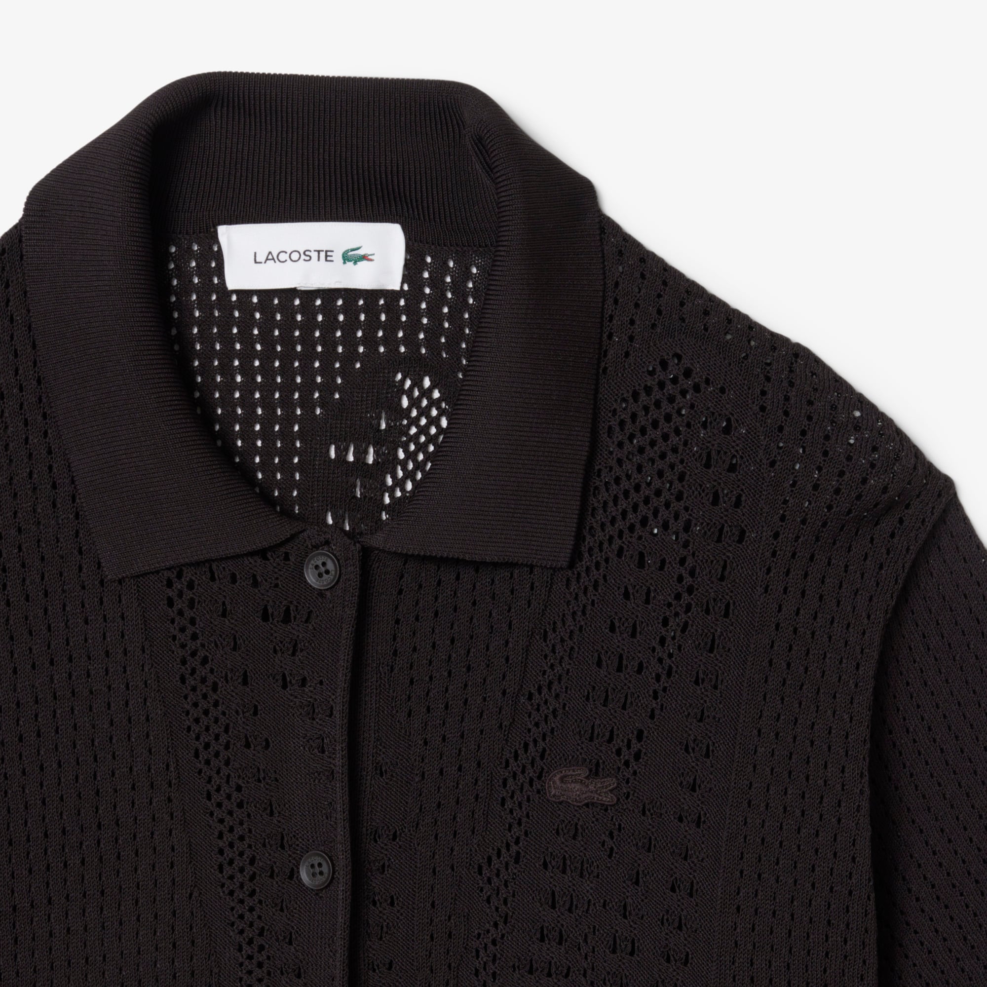Đầm Polo Lacoste Nữ Họa Tiết Đan Móc