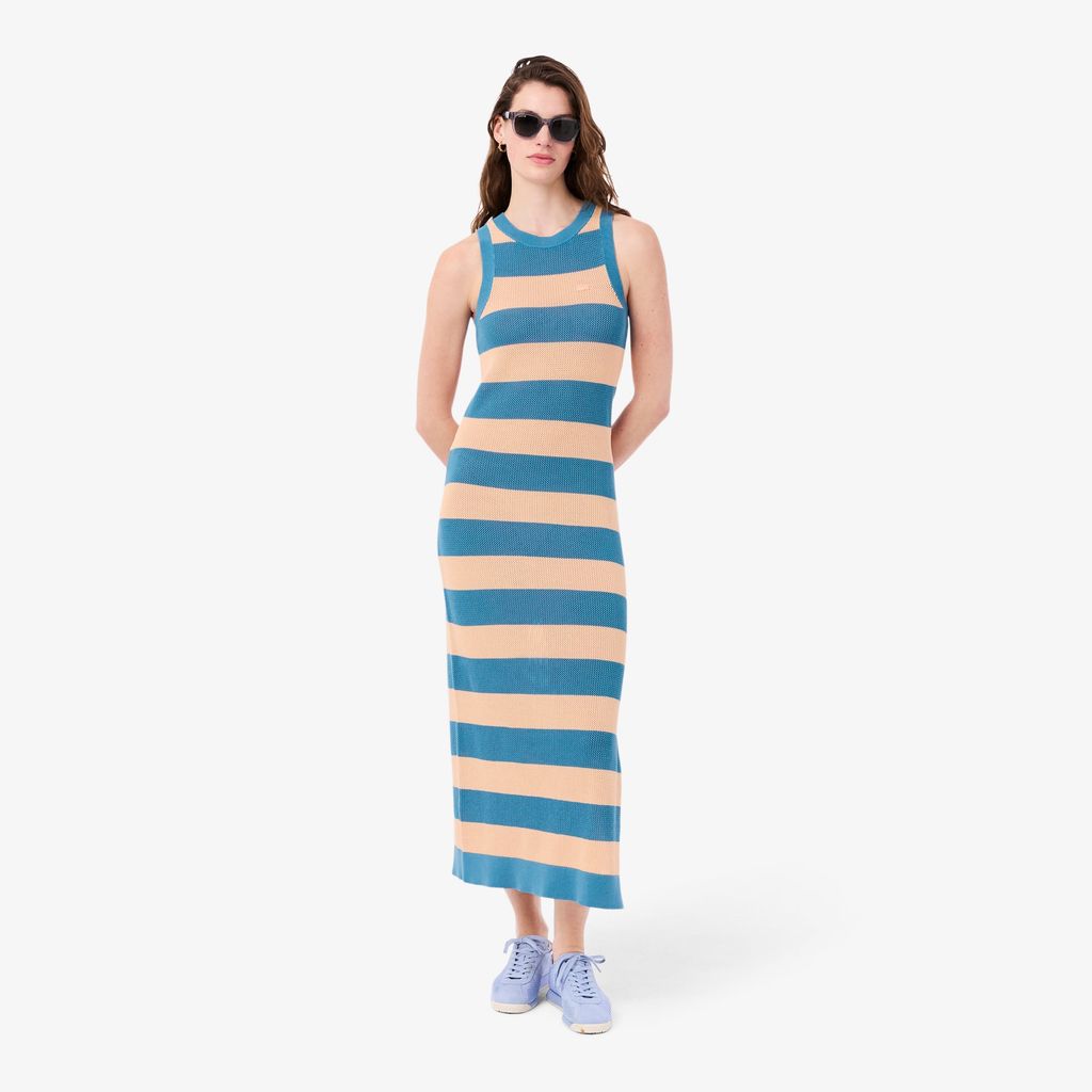 Đầm Lacoste Nữ Chất Liệu Cotton Kẻ Sọc