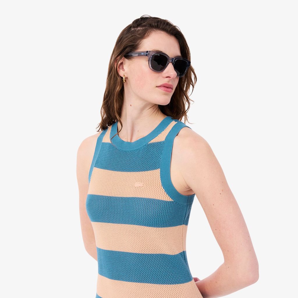 Đầm Lacoste Nữ Chất Liệu Cotton Kẻ Sọc
