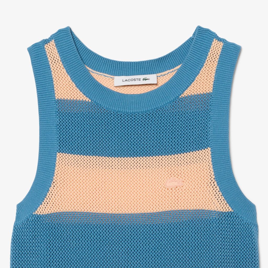 Đầm Lacoste Nữ Chất Liệu Cotton Kẻ Sọc