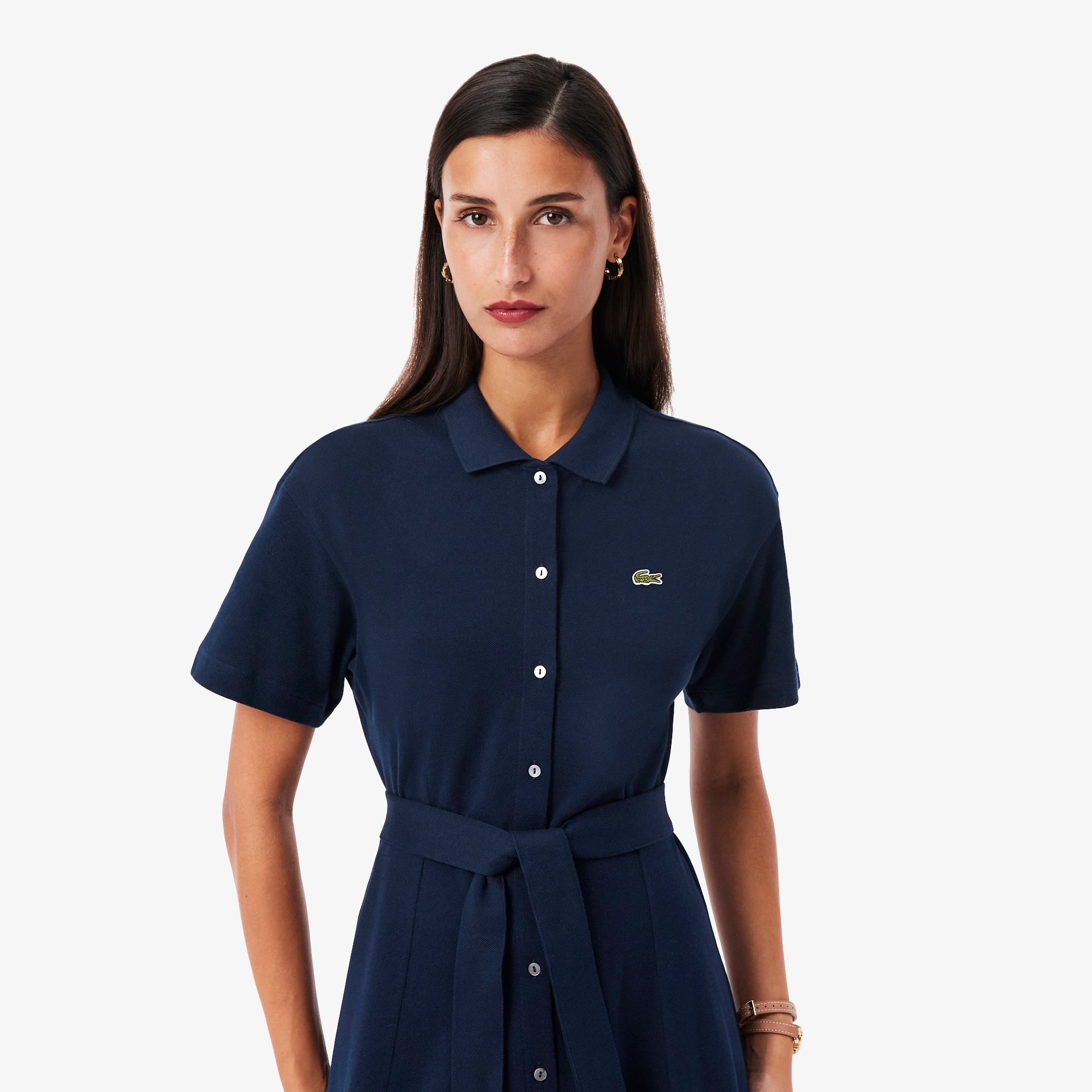 Đầm Polo Lacoste Nữ Dáng Xòe Chất Liệu Mini-Piqué