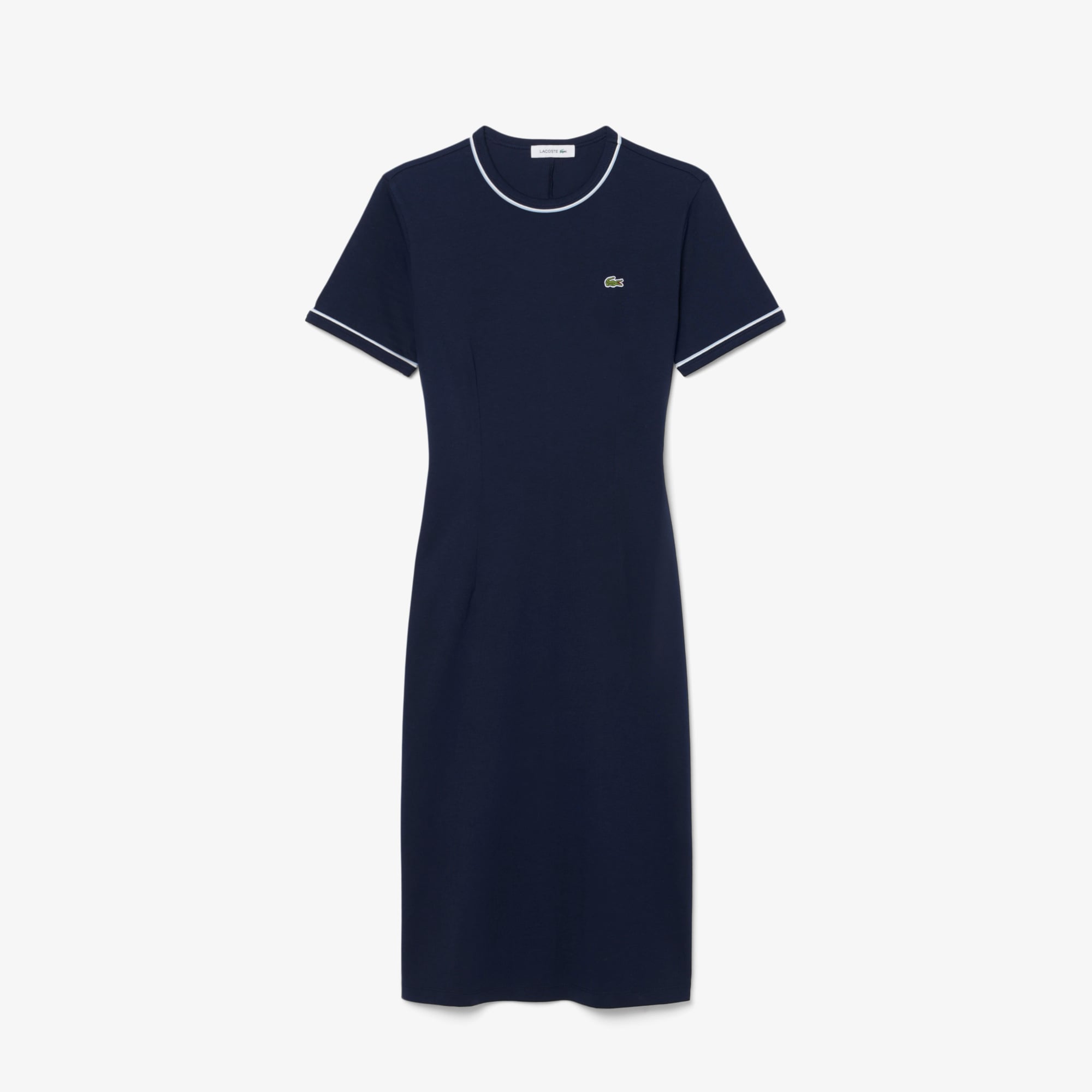 Đầm Lacoste Nữ Dáng Chữ A Chất Liệu Jersey Điểm Nhấn Viền Trang Trí