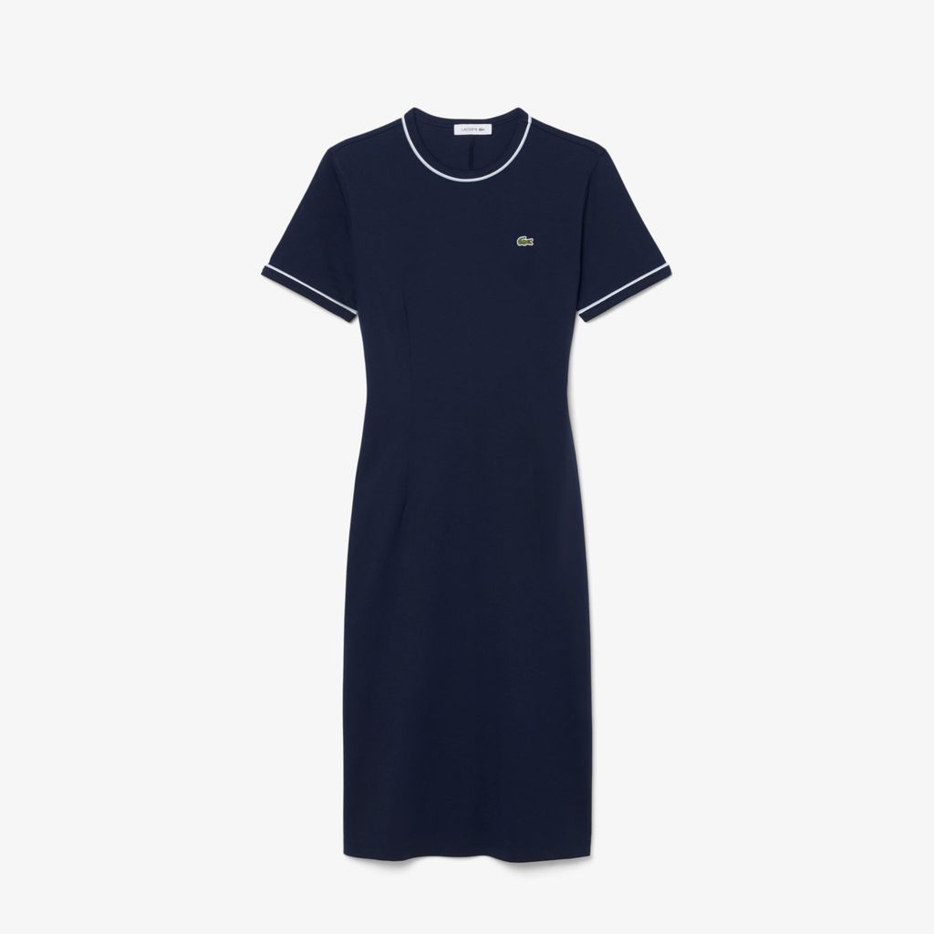 Đầm Lacoste Nữ Dáng Chữ A Chất Liệu Jersey Điểm Nhấn Viền Trang Trí