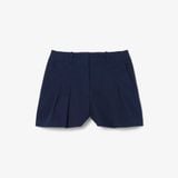 Quần Ngắn Lacoste Nữ Dáng Oversize Chất Liệu Cotton Gabardine