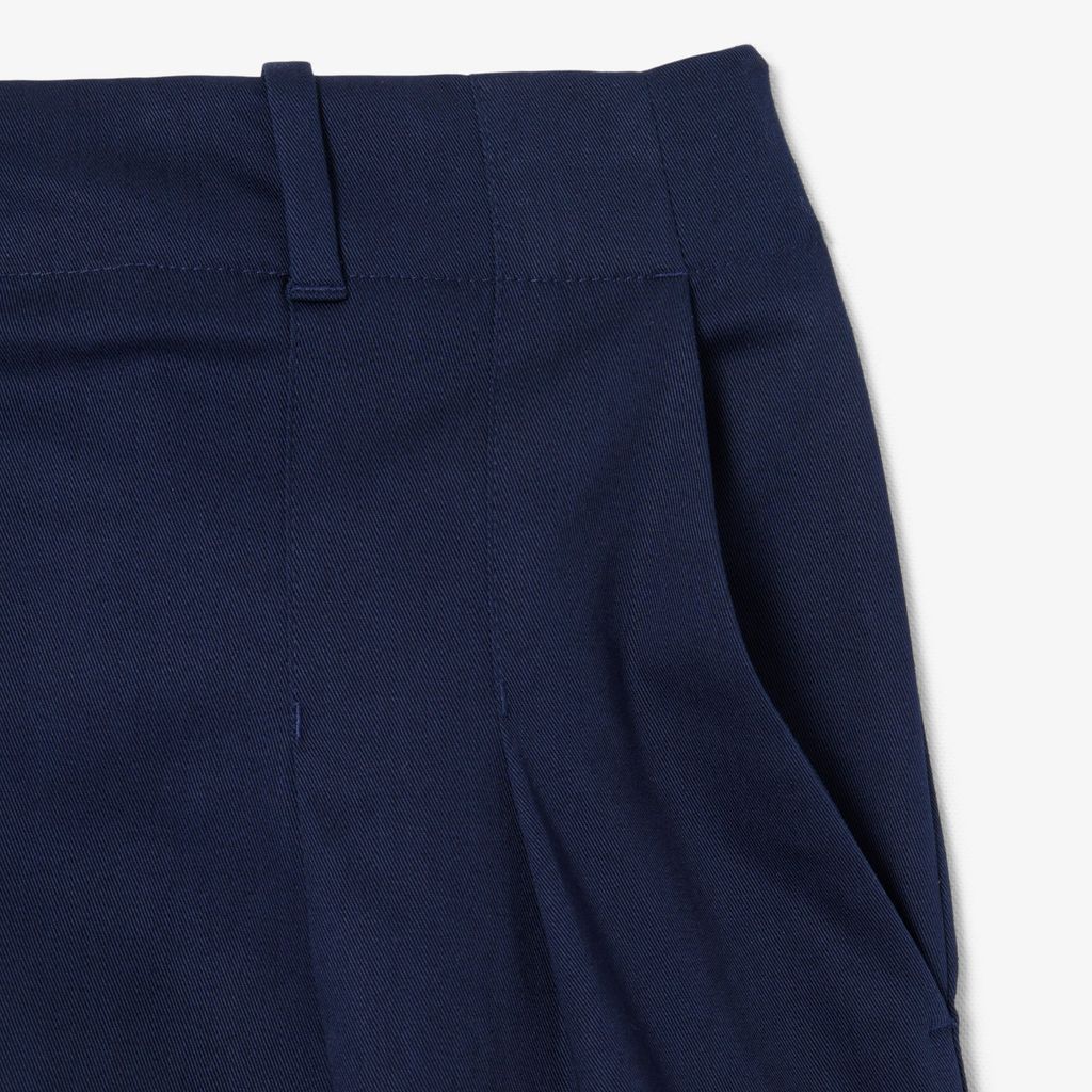 Quần Ngắn Lacoste Nữ Dáng Oversize Chất Liệu Cotton Gabardine