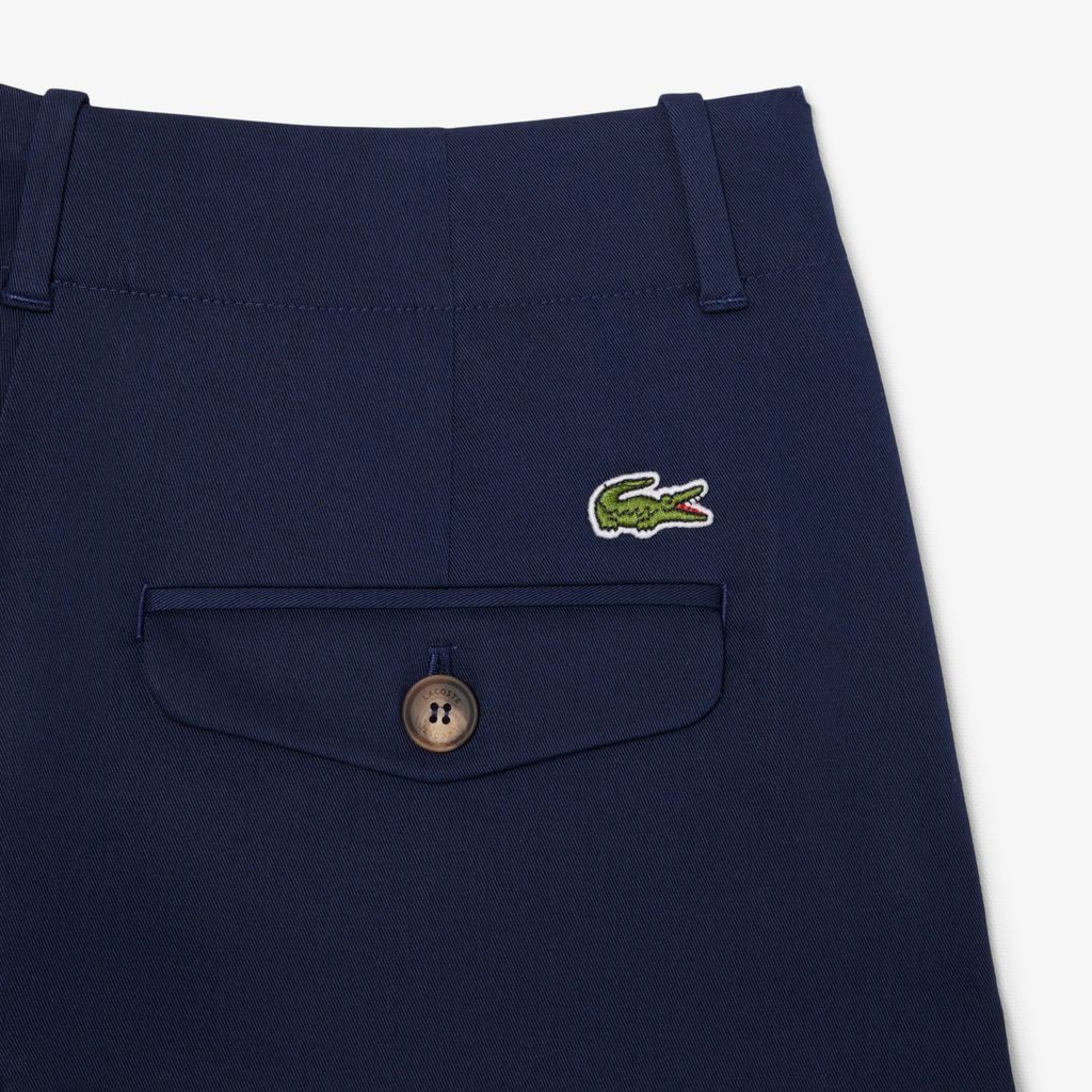 Quần Ngắn Lacoste Nữ Dáng Oversize Chất Liệu Cotton Gabardine