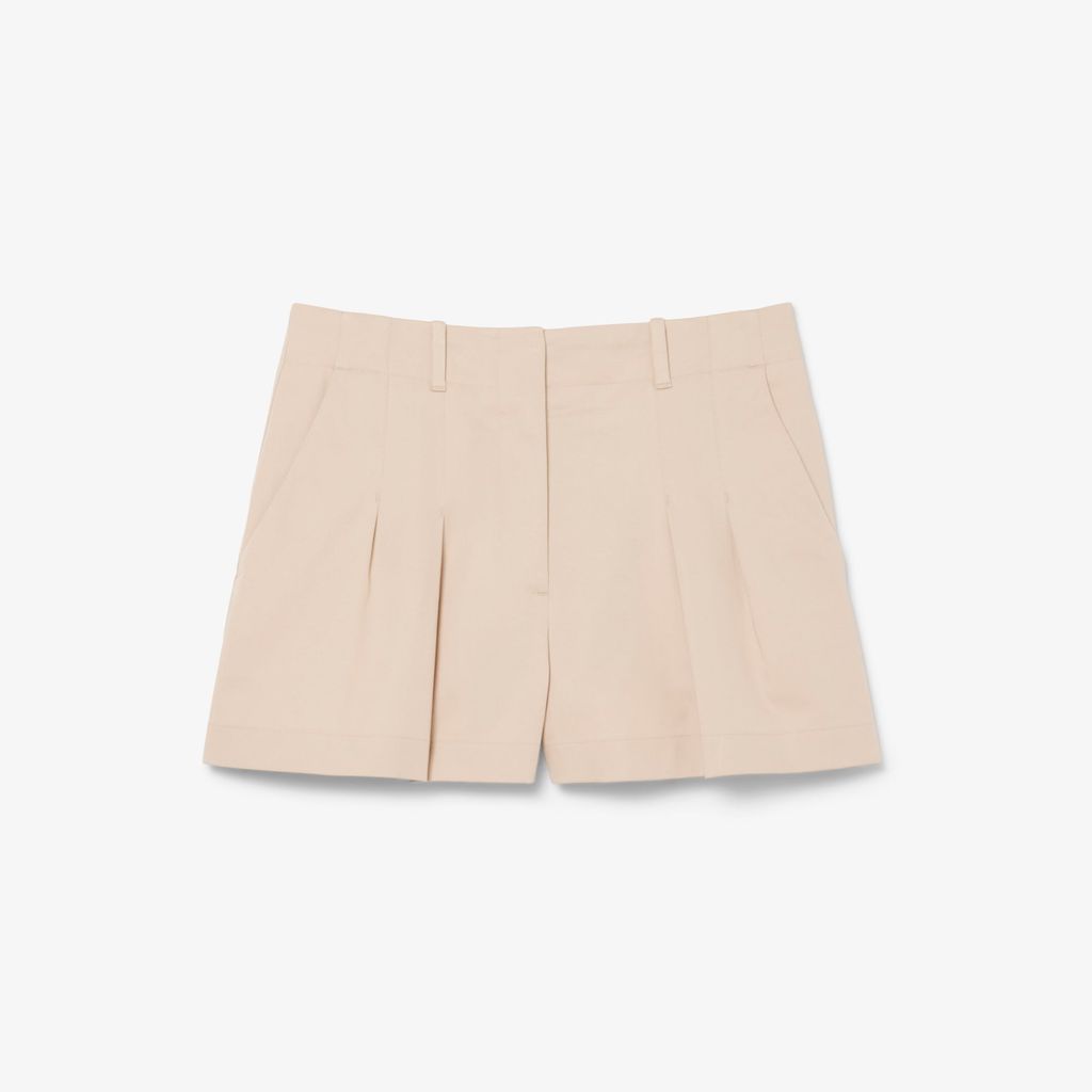 Quần Ngắn Lacoste Nữ Dáng Oversize Chất Liệu Cotton Gabardine