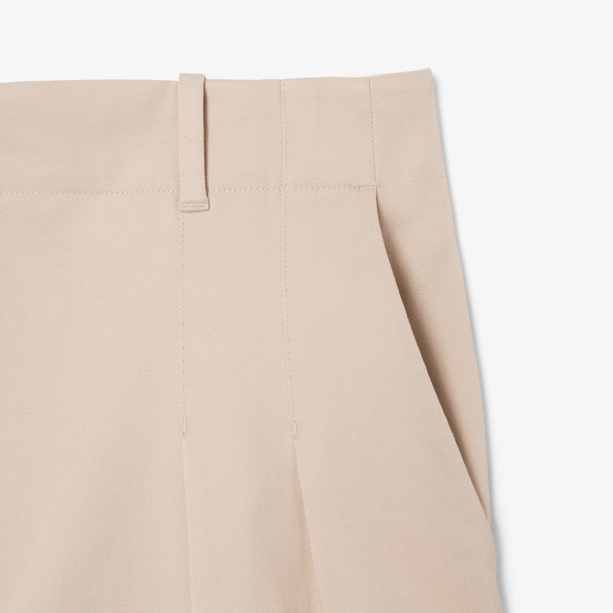 Quần Ngắn Lacoste Nữ Dáng Oversize Chất Liệu Cotton Gabardine