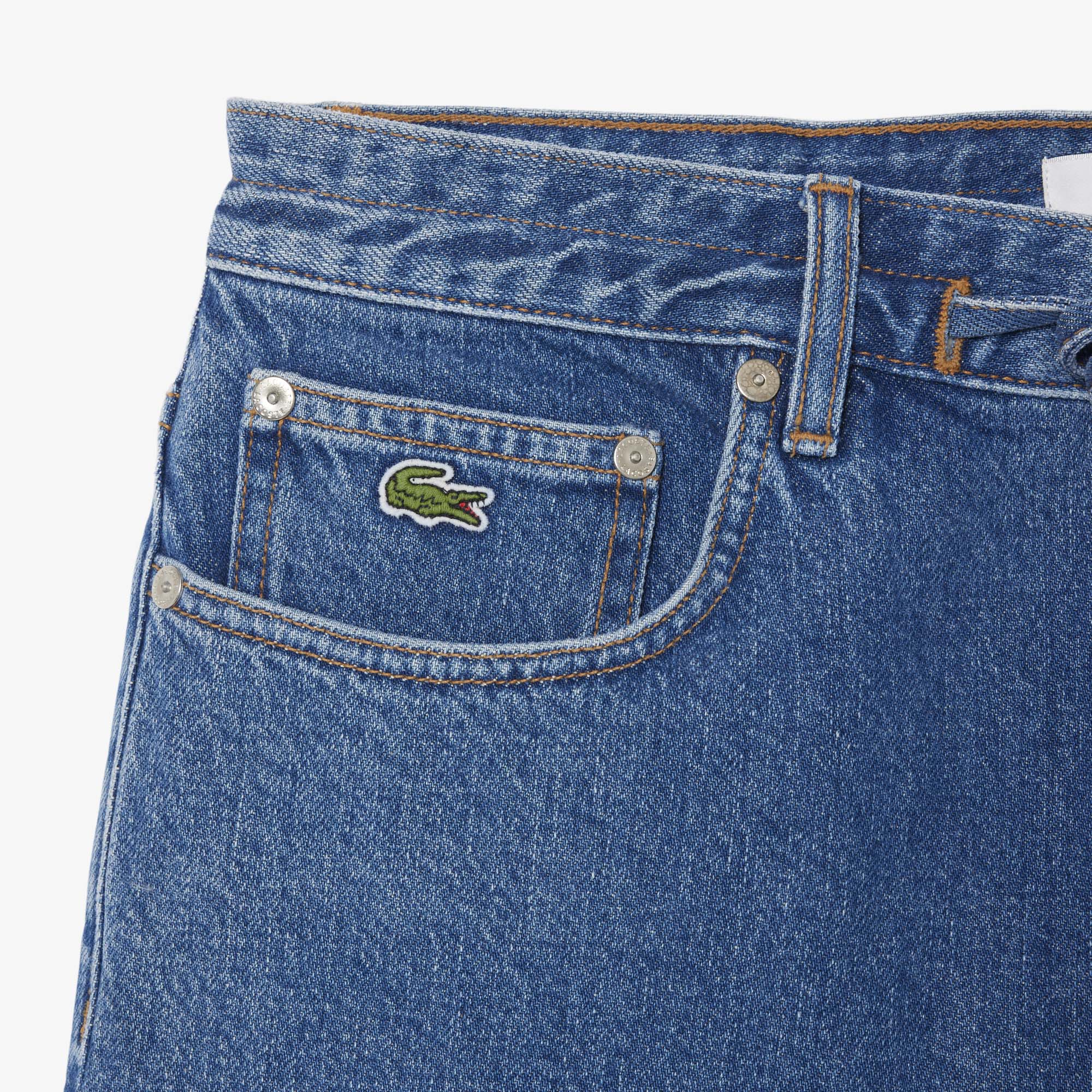 Quần Jeans Ngắn Lacoste Nữ Dáng Oversize
