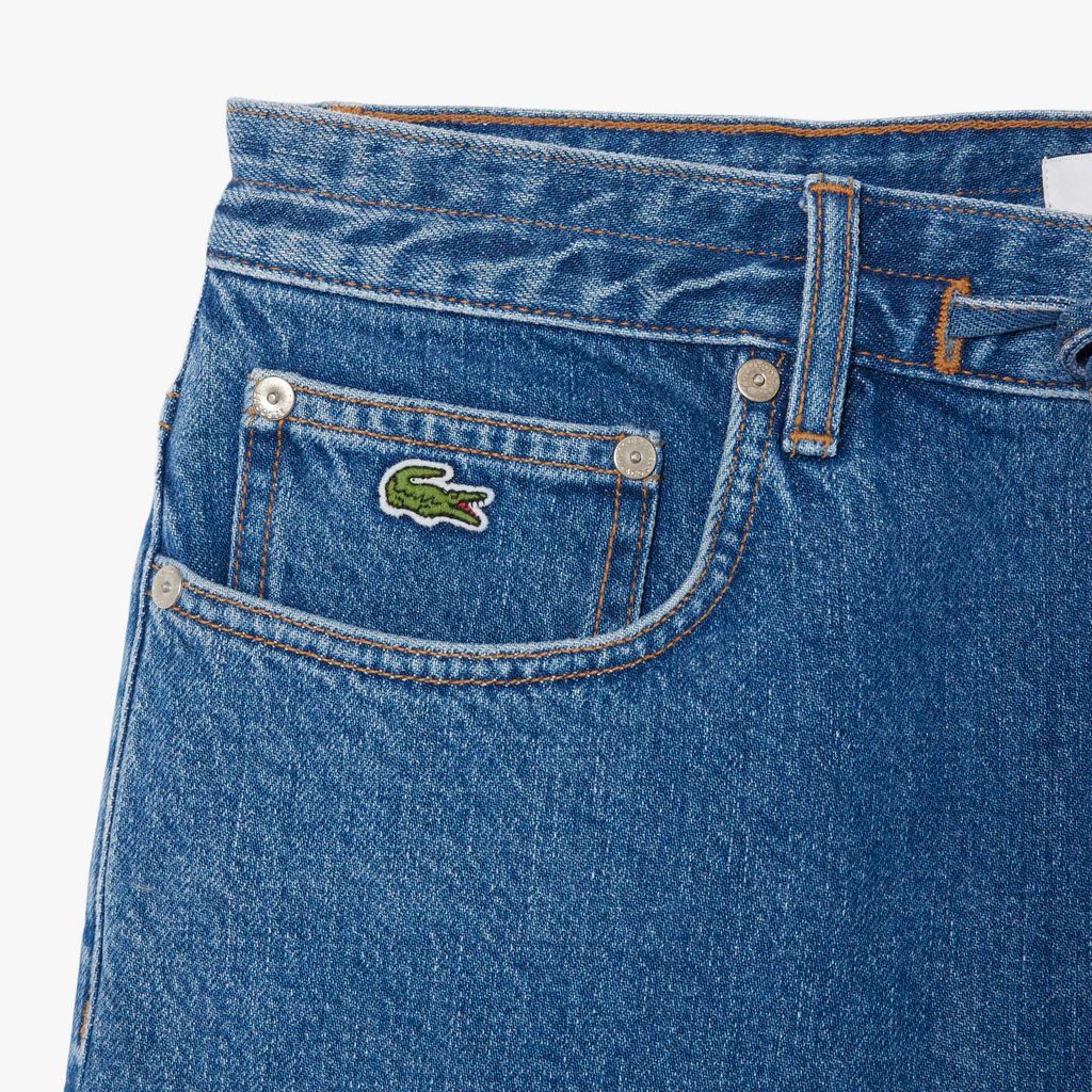 Quần Jeans Ngắn Lacoste Nữ Dáng Oversize