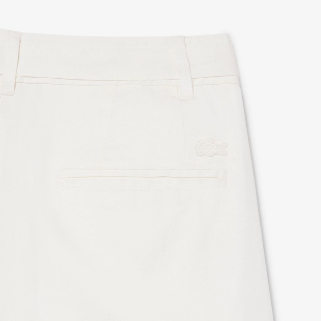 Quần Ngắn Lacoste Nữ Dáng Oversize Chất Liệu Pha Linen Mềm Mại