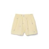 Quần Ngắn Lacoste Nữ Dáng Oversize Chất Liệu Cotton Poplin Dệt Nổi
