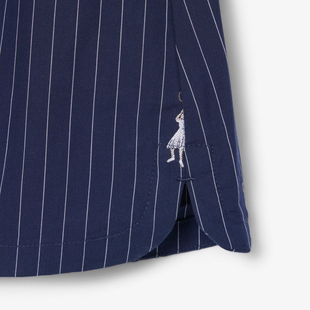 Quần Ngắn Lacoste Nữ Dáng Oversize Chất Liệu Cotton Poplin Dệt Nổi