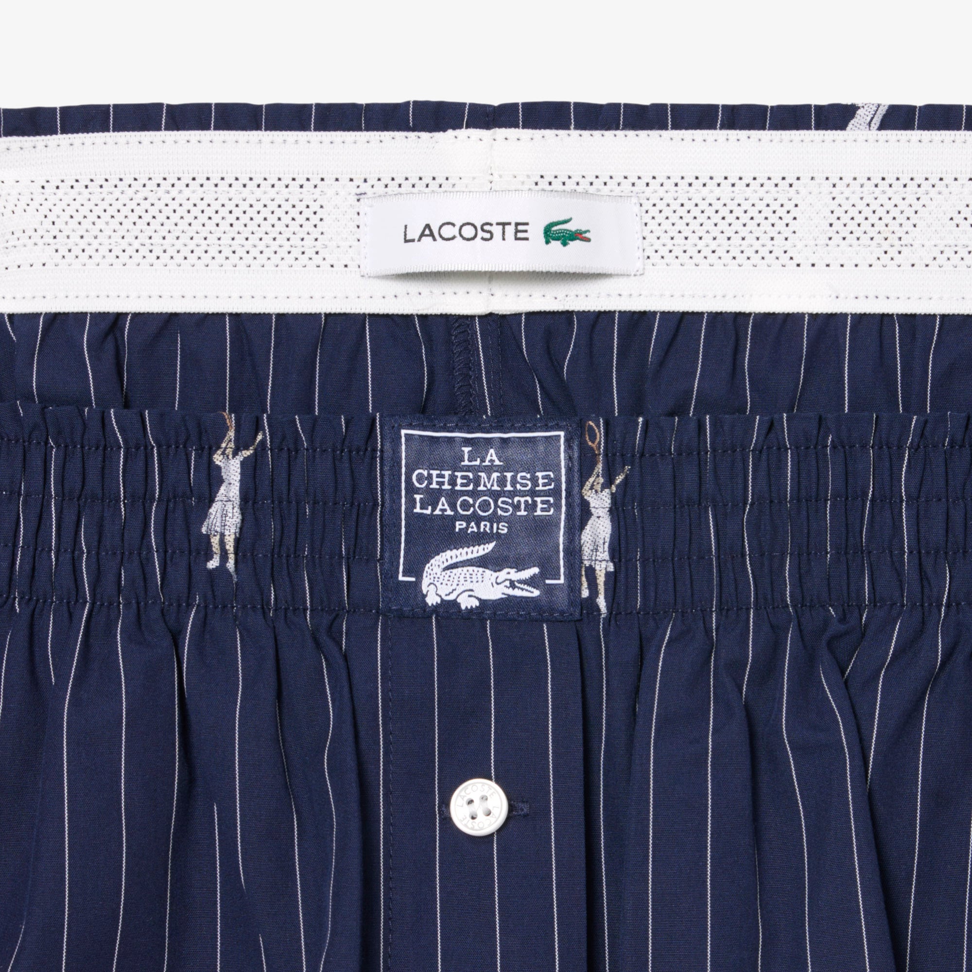 Quần Ngắn Lacoste Nữ Dáng Oversize Chất Liệu Cotton Poplin Dệt Nổi