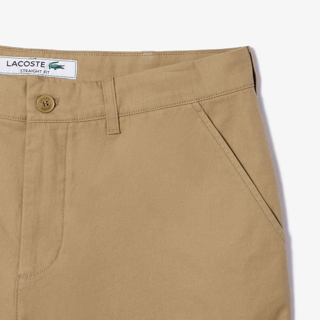 Quần Ngắn Chino Lacoste Nam Ống Suông Chất Liệu Cotton Twill