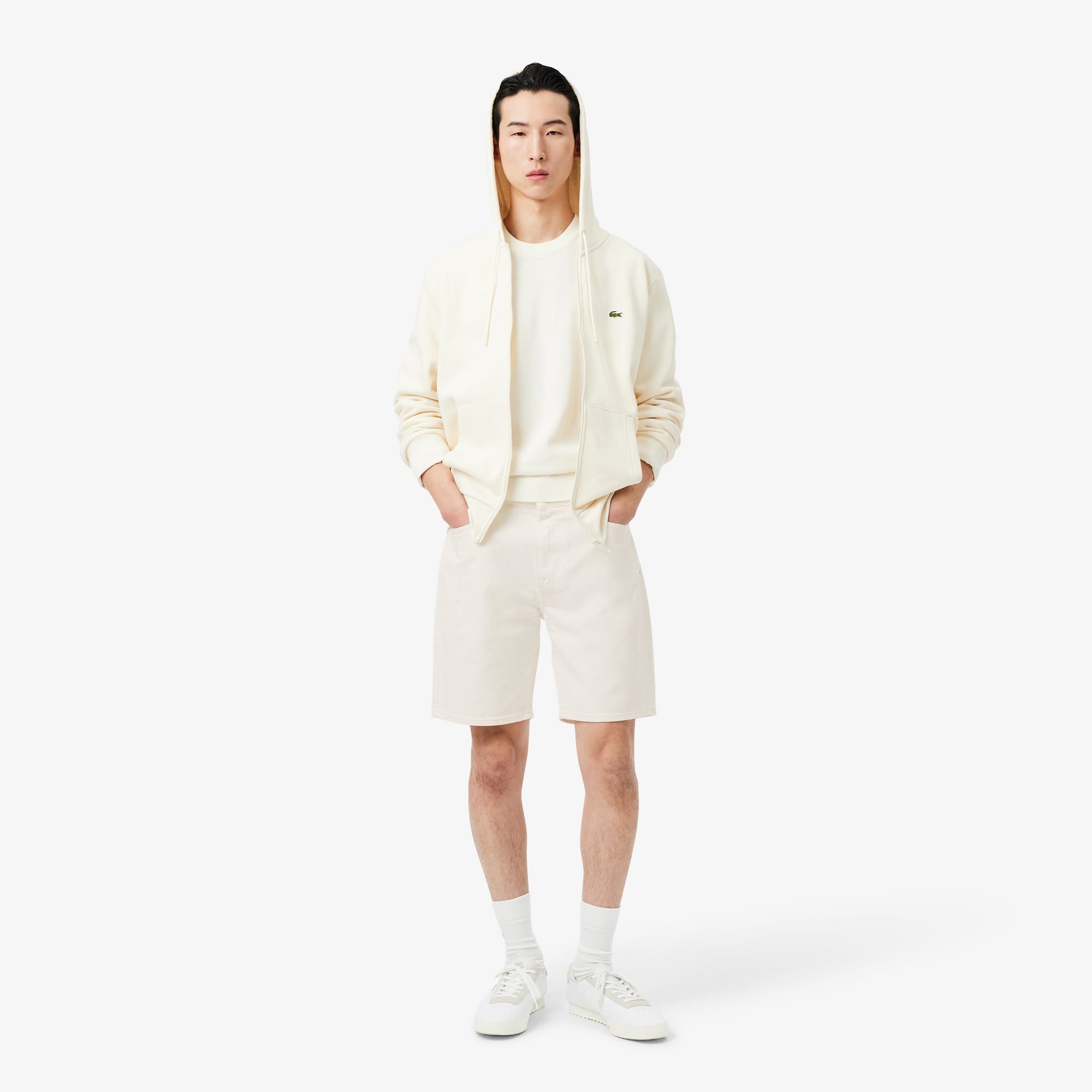 Quần Ngắn Bermuda Lacoste Nam Dáng Thẳng Chất Liệu Denim