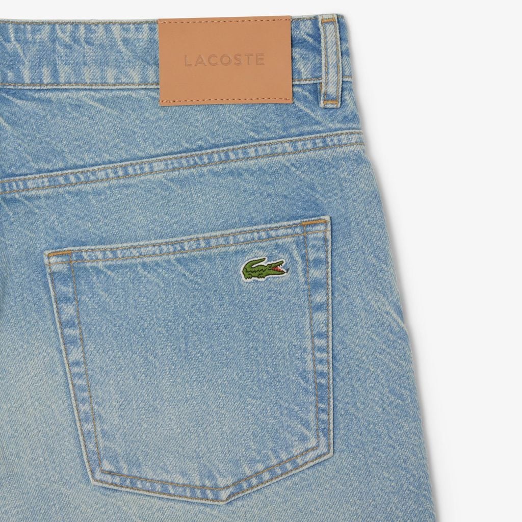 Quần Ngắn Bermuda Lacoste Nam Dáng Thẳng Chất Liệu Denim