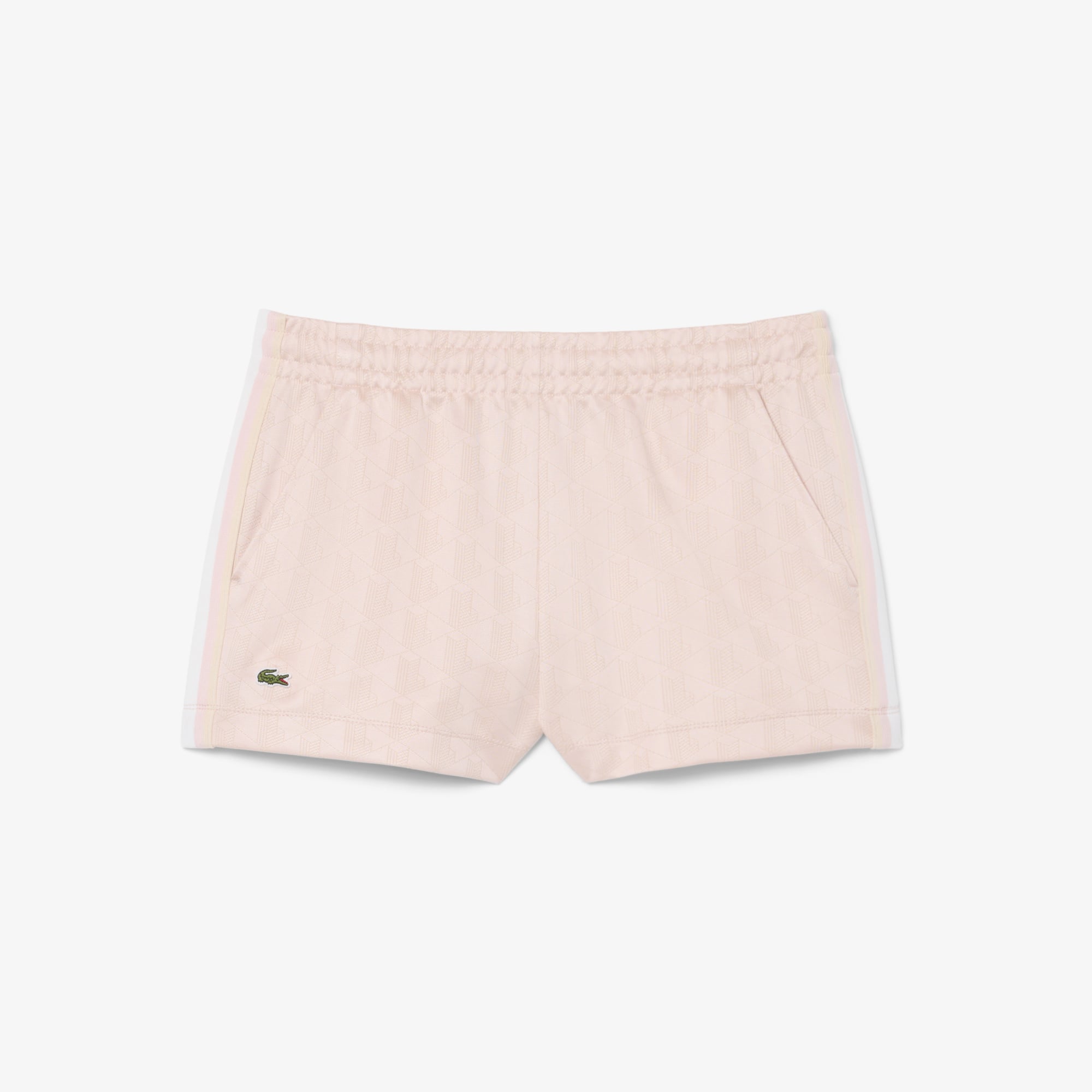 Quần Ngắn Lacoste Nữ Monogram Họa Tiết Dệt