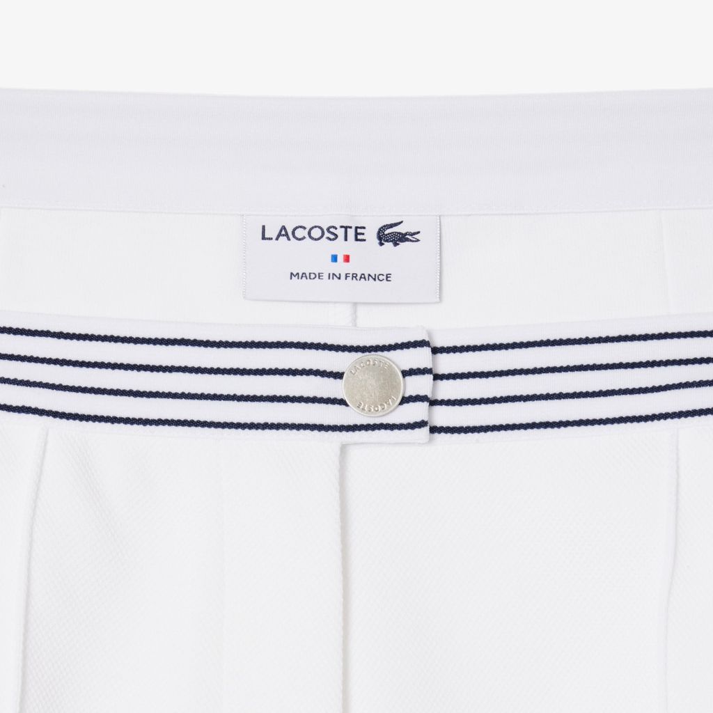 Quần Ngắn Lacoste Nữ Ống Suông Chất Liệu Piqué Sản Xuất Tại Pháp