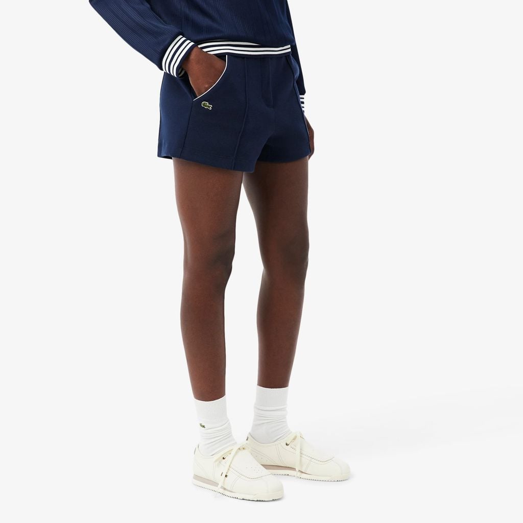Quần Ngắn Lacoste Nữ Ống Suông Chất Liệu Piqué Sản Xuất Tại Pháp