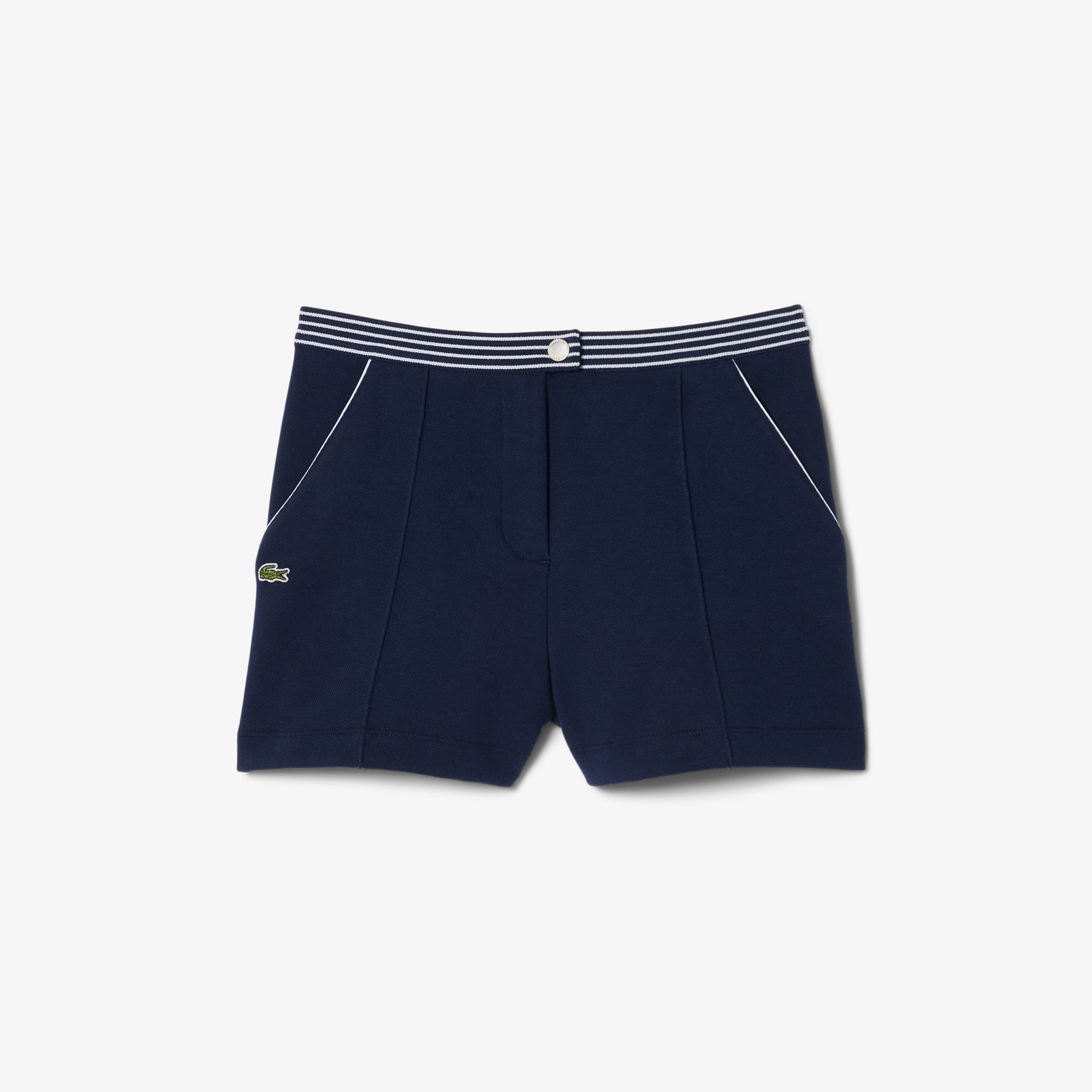Quần Ngắn Lacoste Nữ Ống Suông Chất Liệu Piqué Sản Xuất Tại Pháp