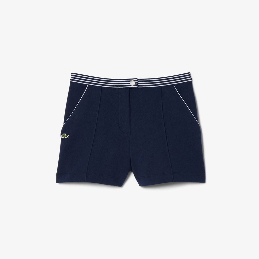 Quần Ngắn Lacoste Nữ Ống Suông Chất Liệu Piqué Sản Xuất Tại Pháp
