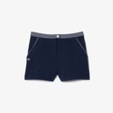 Quần Ngắn Lacoste Nữ Ống Suông Chất Liệu Piqué Sản Xuất Tại Pháp