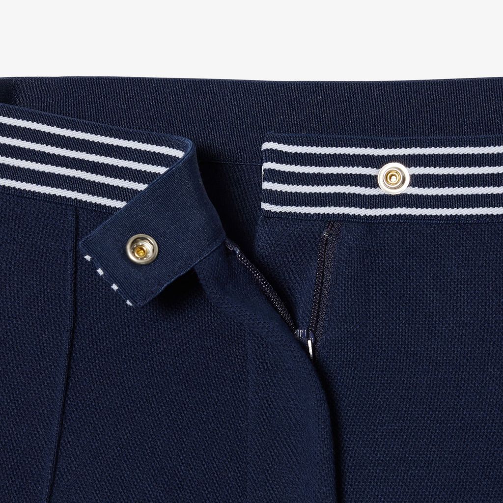 Quần Ngắn Lacoste Nữ Ống Suông Chất Liệu Piqué Sản Xuất Tại Pháp