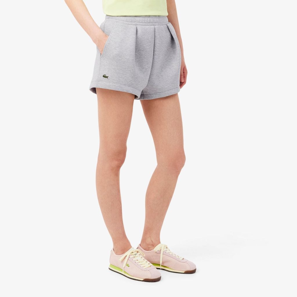 Quần Ngắn Lacoste Nữ Ống Suông Chất Liệu Cotton Xếp Ly