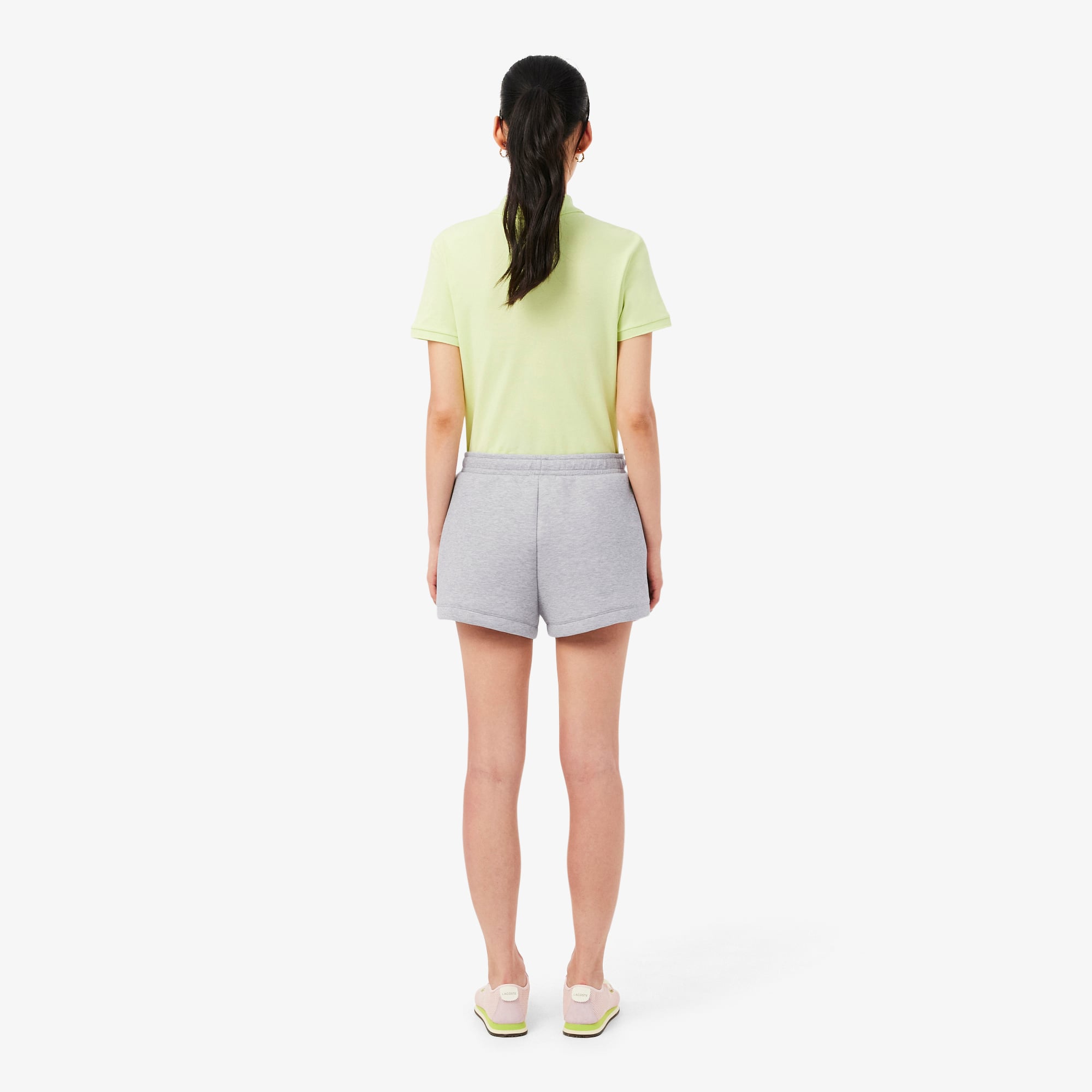 Quần Ngắn Lacoste Nữ Ống Suông Chất Liệu Cotton Xếp Ly