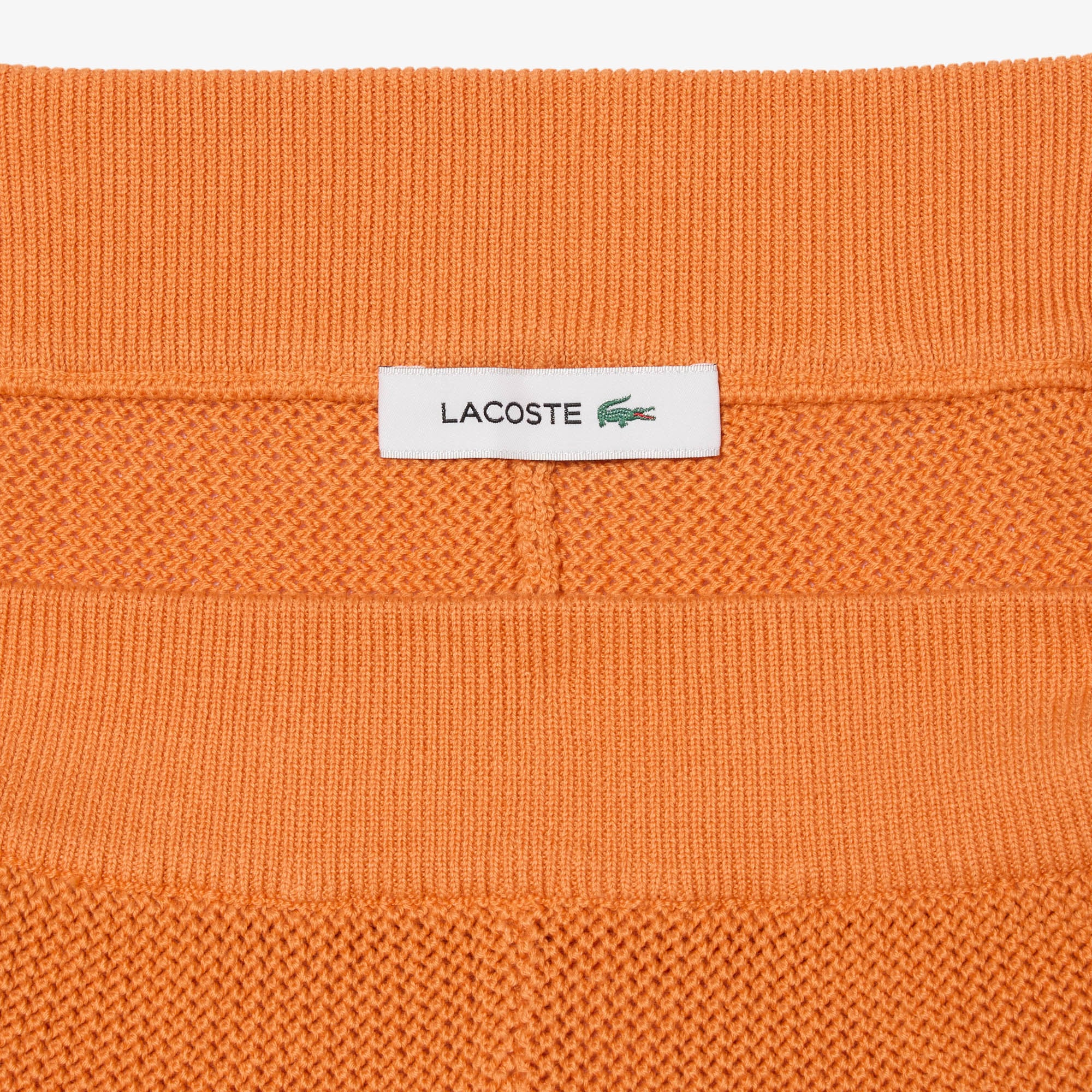 Quần Ngắn Lacoste Nữ Ống Suông Dệt Lưới Kẻ Sọc
