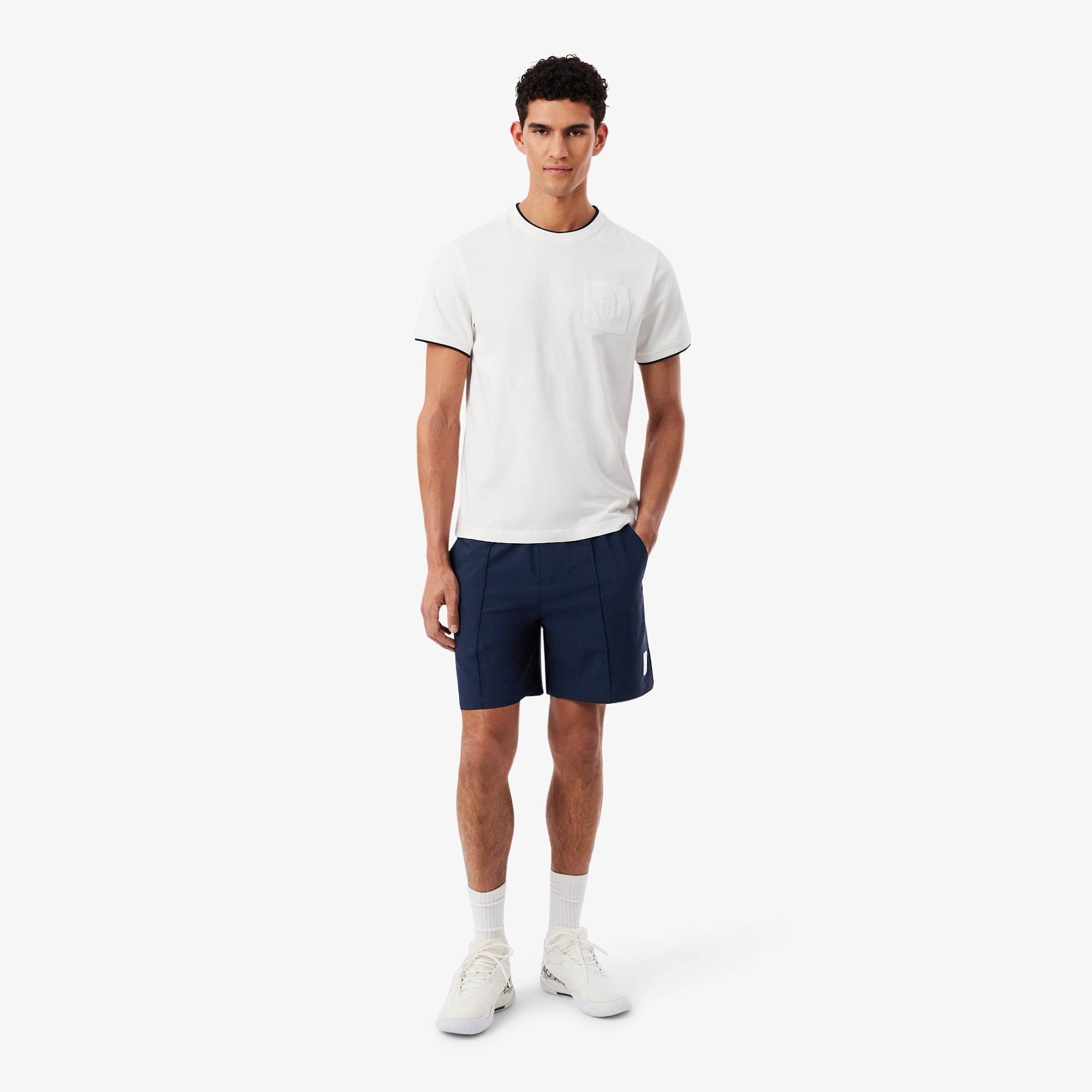 Quần Ngắn Tennis Lacoste Nam Heritage Ống Suông Co Giãn Công Nghệ Thoáng Khí