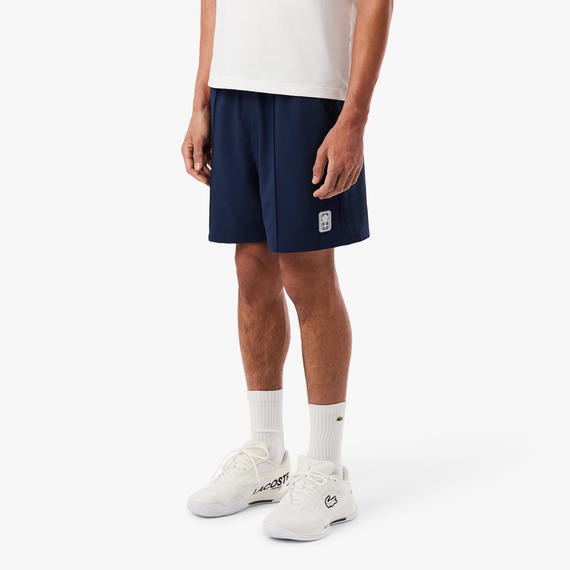 Quần Ngắn Tennis Lacoste Nam Heritage Ống Suông Co Giãn Công Nghệ Thoáng Khí