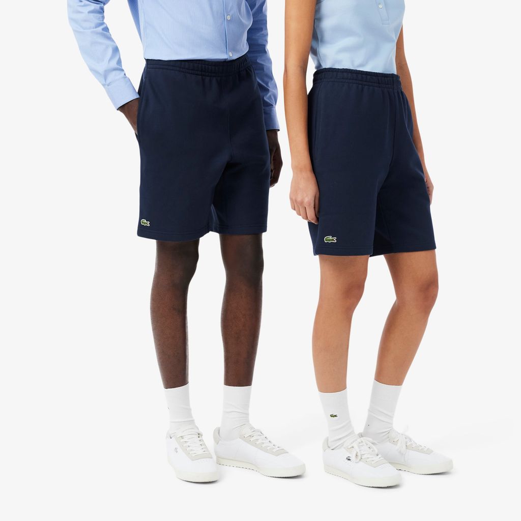 Quần Ngắn Lacoste Unisex Ống Suông Chất Liệu Nỉ