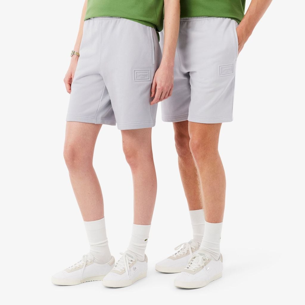 Quần Ngắn Lacoste Unisex Ống Suông Chất Liệu Nỉ
