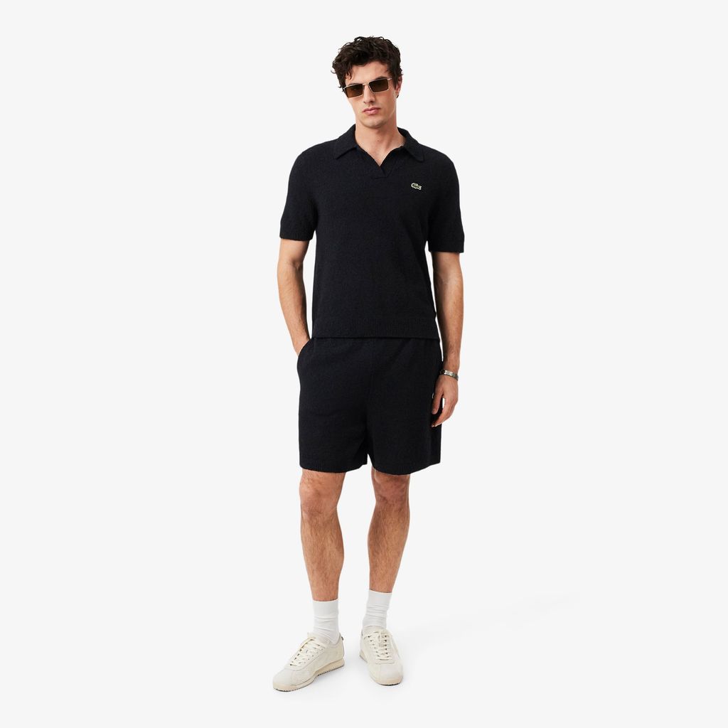 Quần Ngắn Lacoste Nam Dáng Rộng Chất Liệu Bouclé Dệt