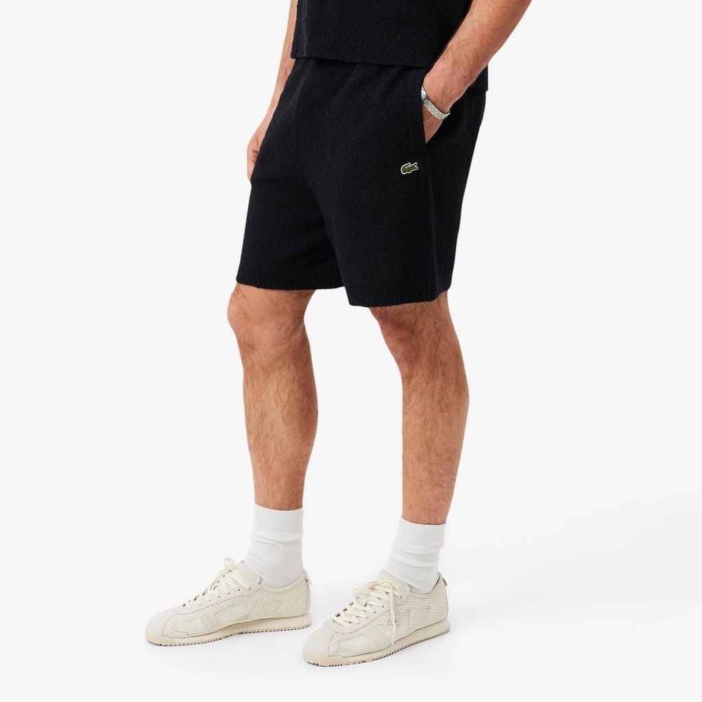 Quần Ngắn Lacoste Nam Dáng Rộng Chất Liệu Bouclé Dệt