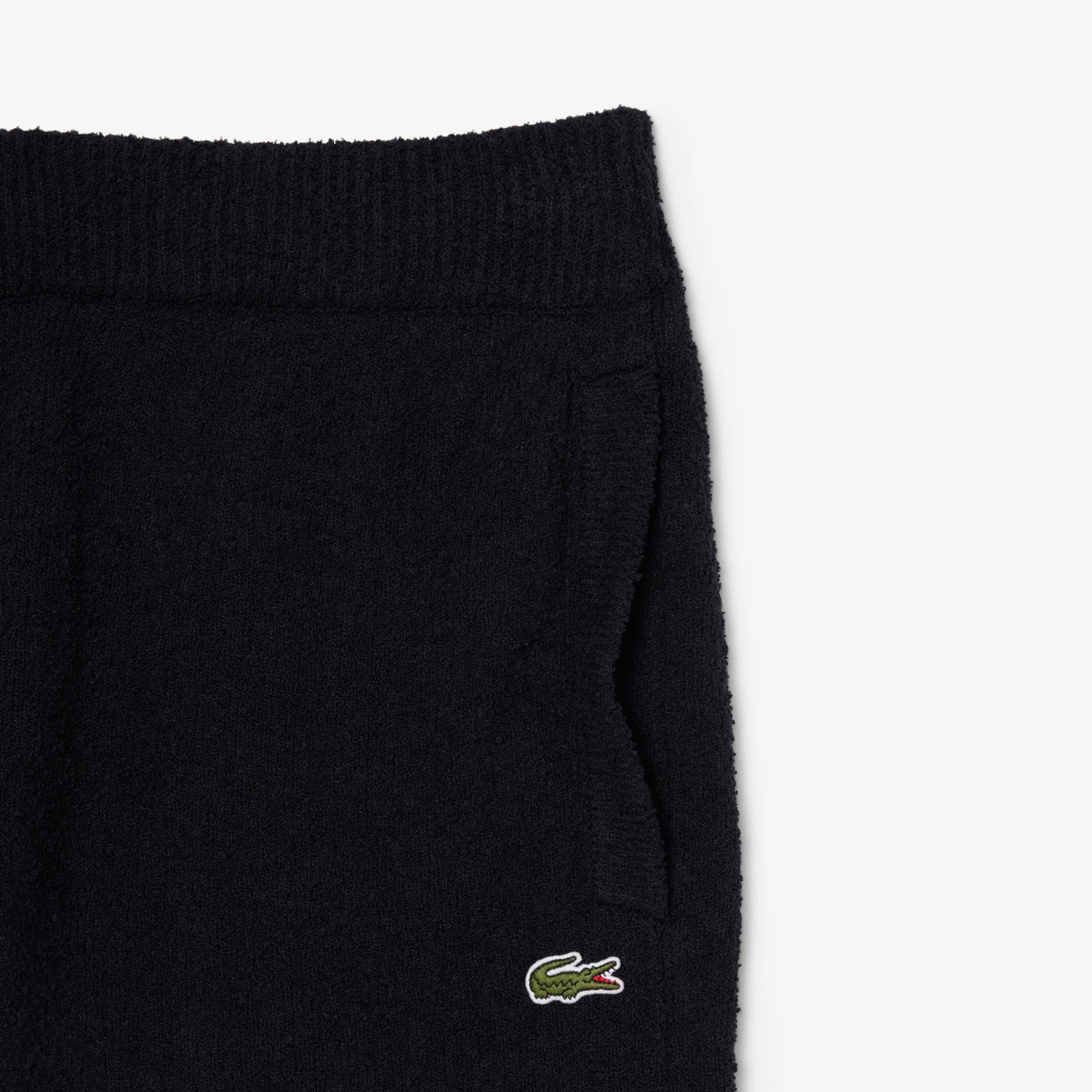 Quần Ngắn Lacoste Nam Dáng Rộng Chất Liệu Bouclé Dệt